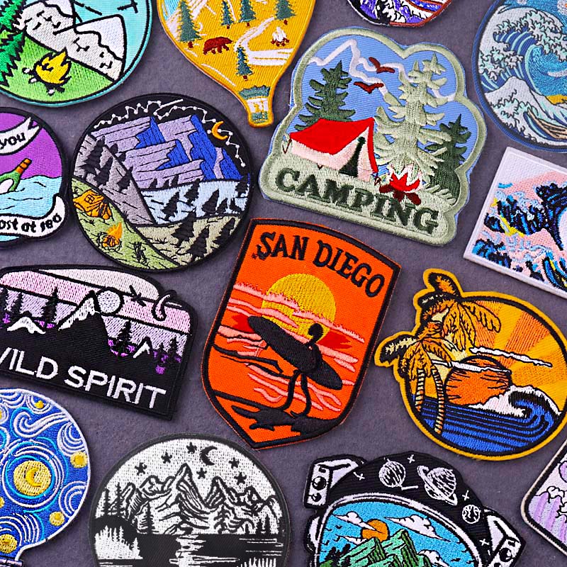 Outdoor Adventure Travel Show - Wilderness Patches On Clothes Mountain Embroidery