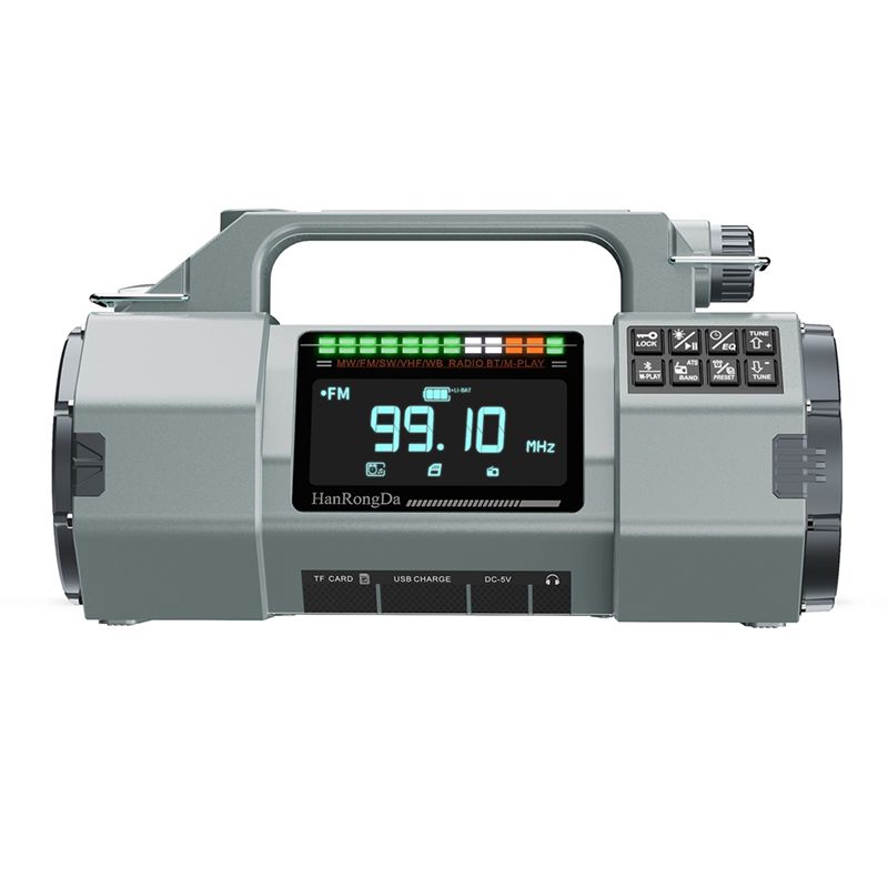 Emergency Radio Solar - Hanrongda New HRD-908 Multi-Band Solar And
