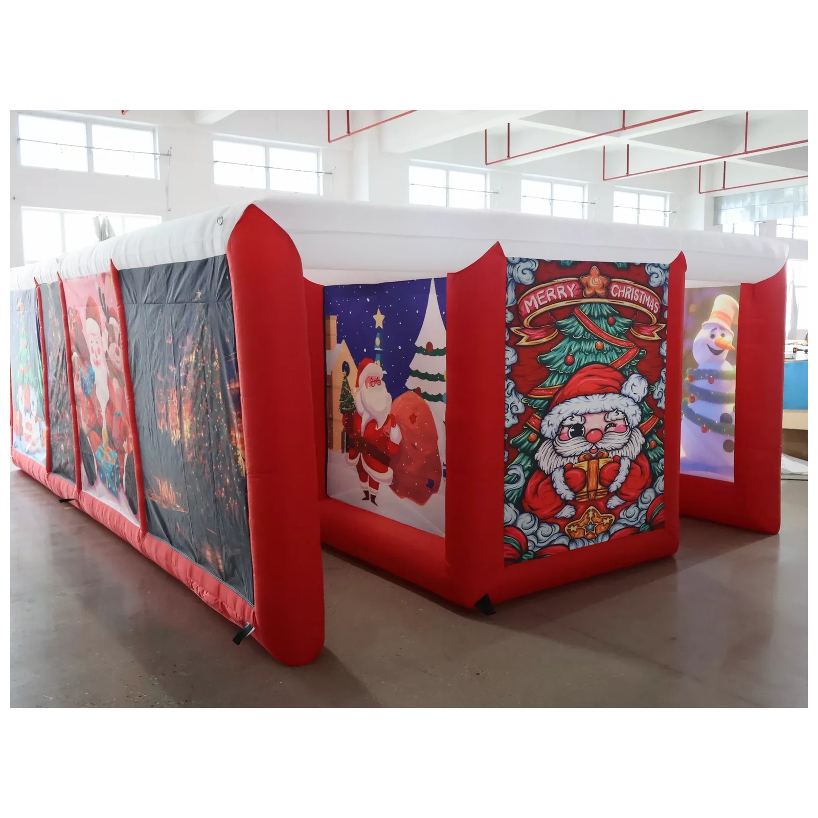 Outdoor Adventure Kids Party - Outdoor Red Covered Inflatable Maze 4X6m