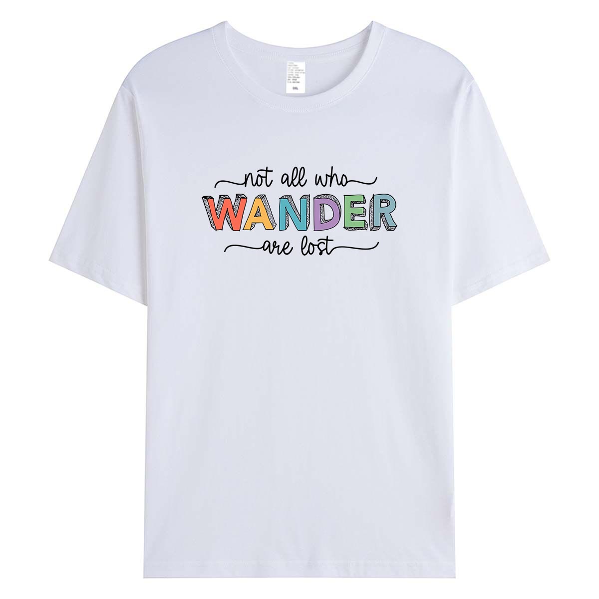 Casual WANDER Print T-Shirt Wo - Outdoor Adventure Vacations 评论和价格