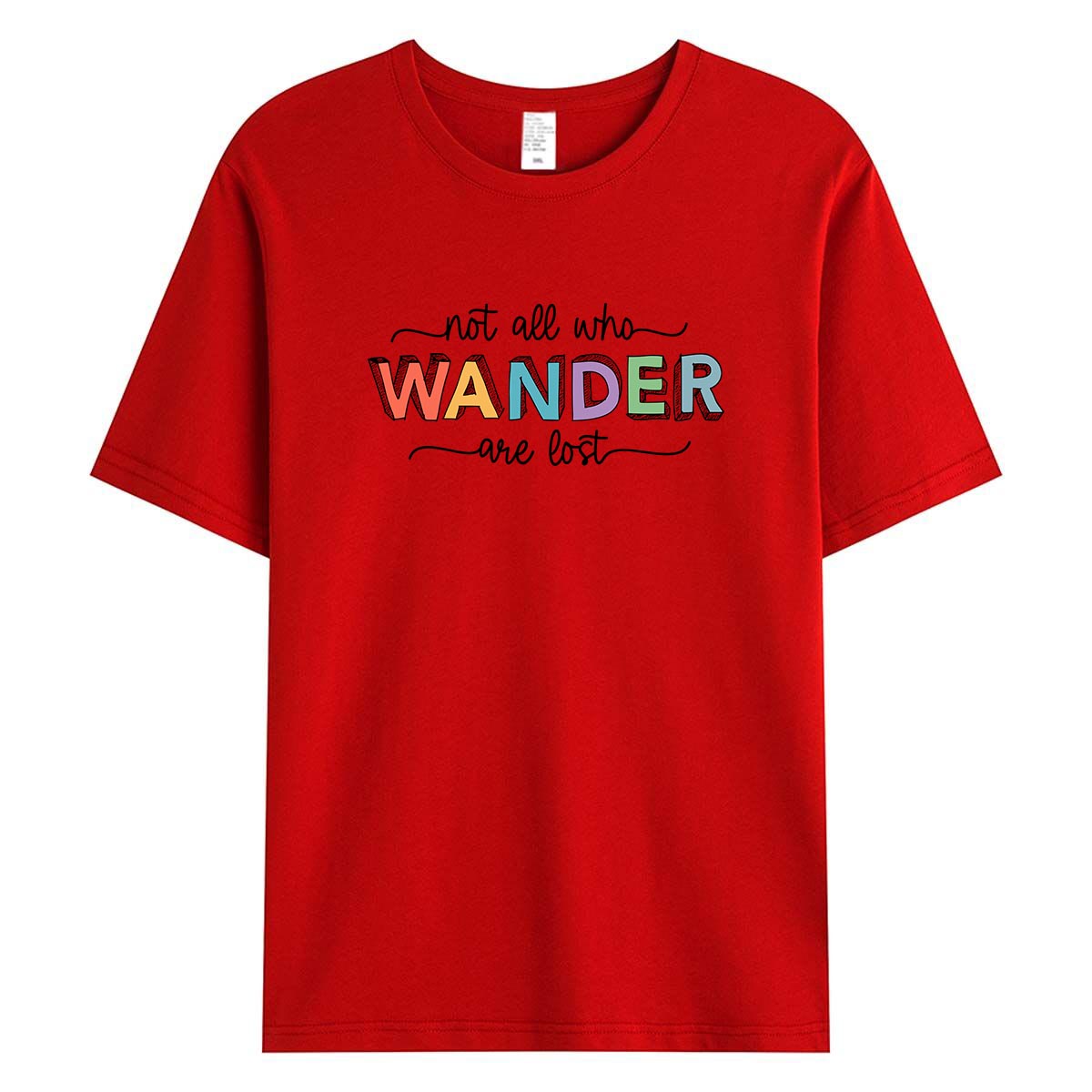 Casual WANDER Print T-Shirt Wo - Outdoor Adventure Vacations 评论和价格