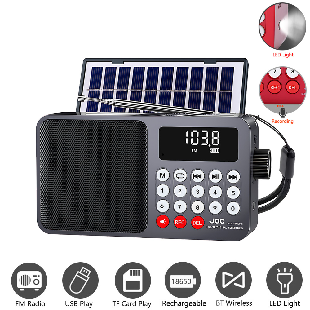 Solar Portable FM Radio Rechar - Emergency Radio Solar 评论和价格