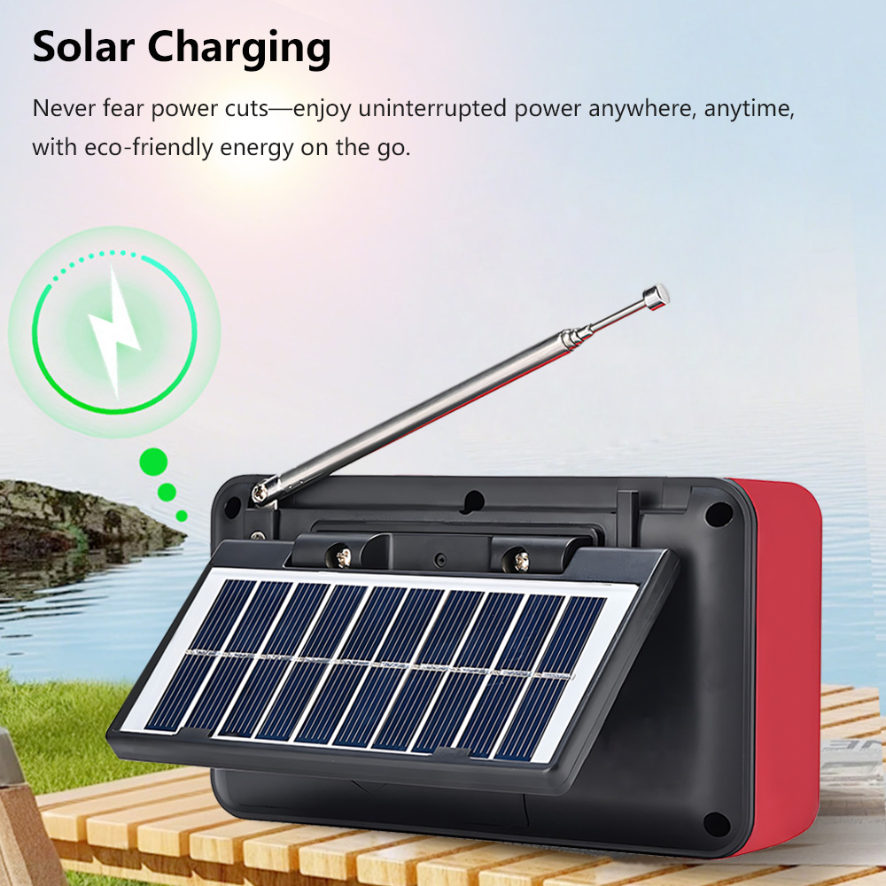 Solar Portable FM Radio Rechar - Emergency Radio Solar 评论和价格