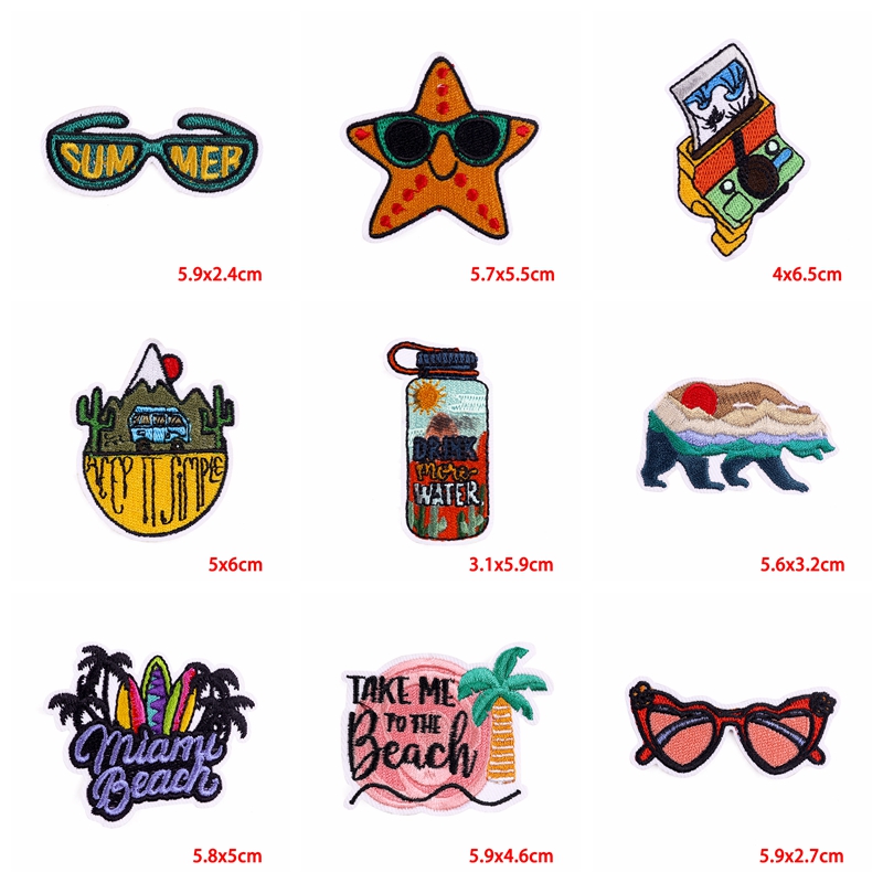 10PCS Iron On Patches Outdoor  - Outdoor Adventure Travel Show 评论和价格