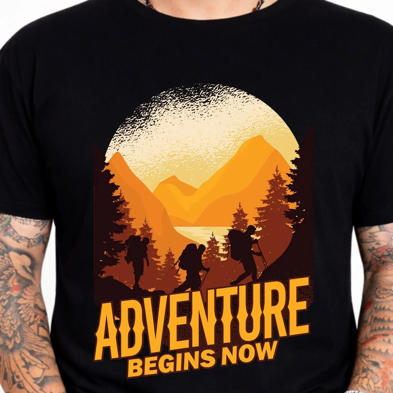 Adventure Begins Now T Shirt H - Outdoor Adventure Images 评论和价格
