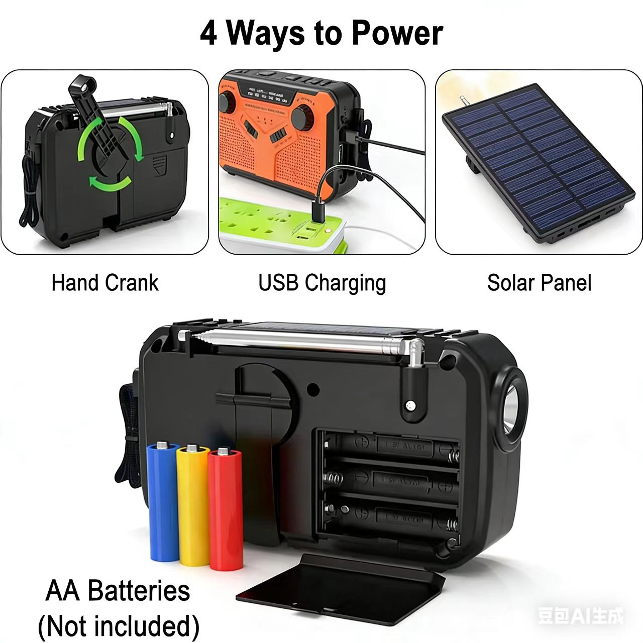 AM/FM Portable Solar Radio wit - Emergency Radio Solar 评论和价格