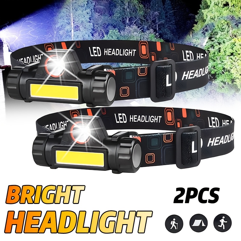 Rechargeable COB LED USB Headl - Headlamp Waterproof Rechargeable 评论和价格